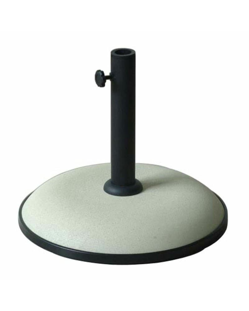 Marbueno Base Ombrellone Rotonda Cemento 41,5x35 cm 15KG Bianco Giardino, Piscina