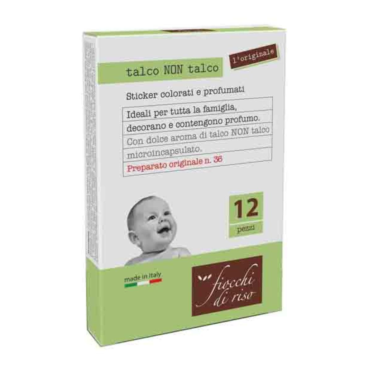 Fiocchi di Riso Dermo ZZZ Talco Non Talco - Sticker Anti Zanzare, 12 cerotti