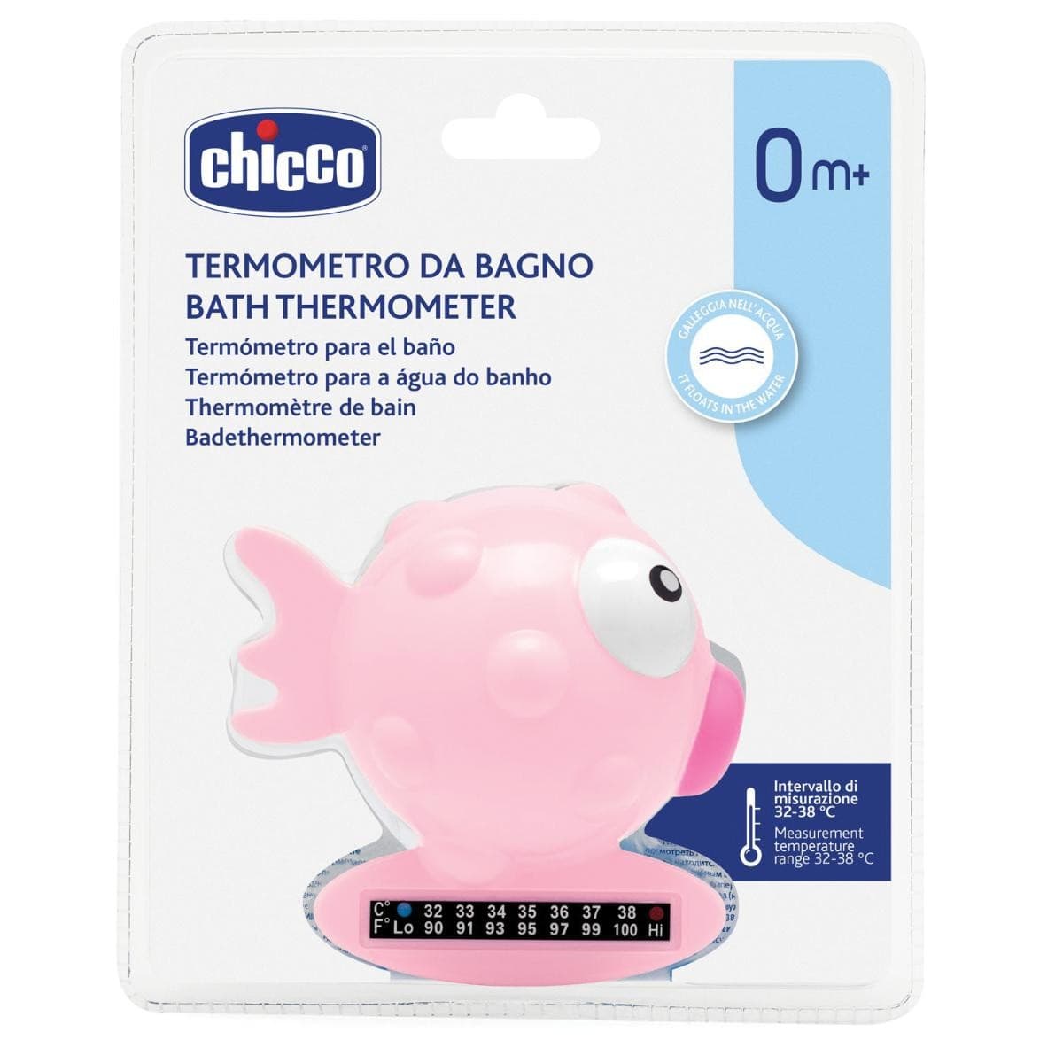 Chicco Termometro da Bagno Pesce Palla Colore Rosa, 1 Pezzo