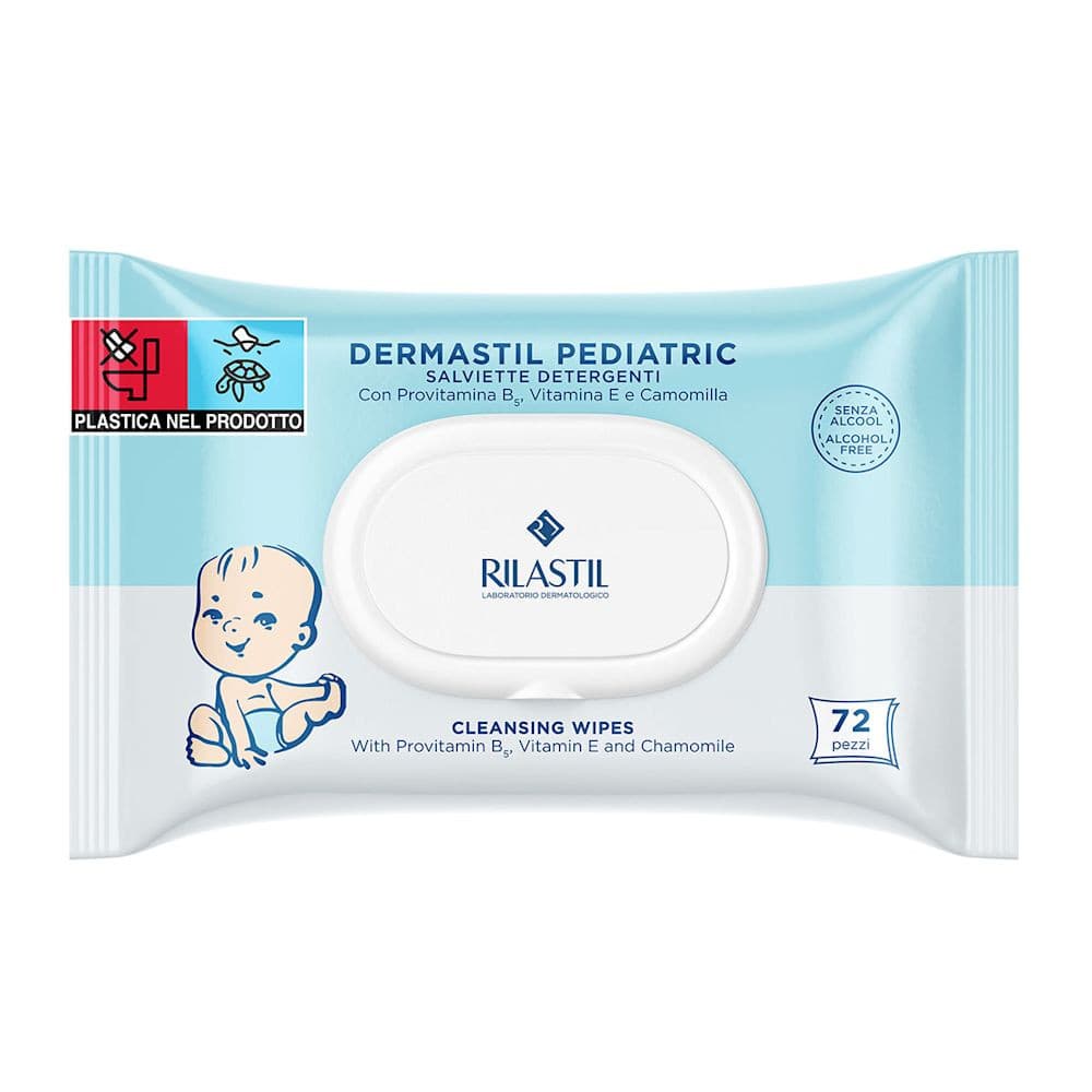Rilastil Dermastil Salviette Detergenti Delicate per Bambini 72 Pezzi
