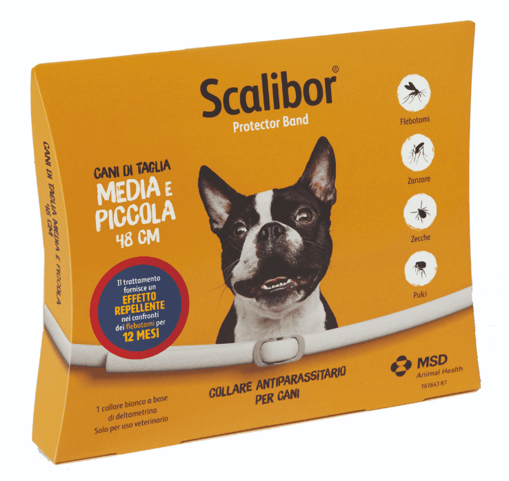 Scalibor Collare Antiparassitario Bianco 48 Cm Per Cani Taglia Media E Piccola