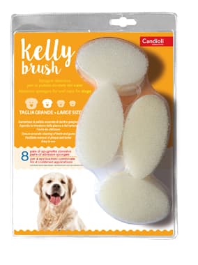 KELLY BRUSH CANE SPUGNETTA ABRASIVA GRANDE 16PZ - CANDIOLI