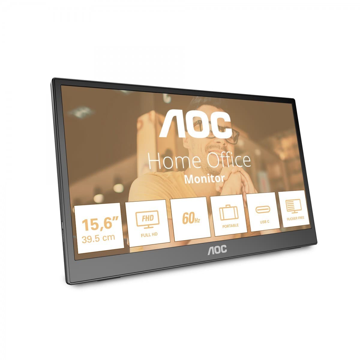 AOC 16T3EA TV e monitor portatile Nero 39,6 cm (15.6") 1920 x 16T3EA
