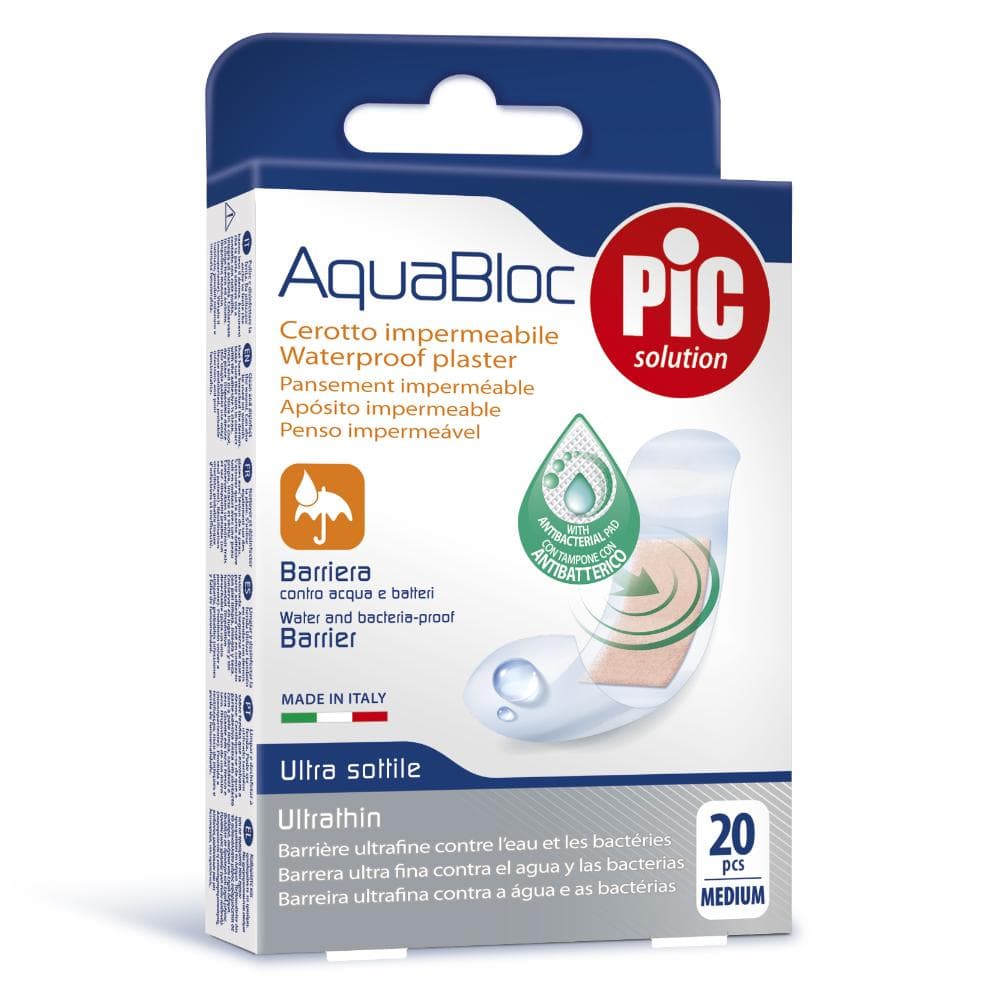 CEROTTO PIC AQUABLOC 19X72MM ANTIBATTERICO 20 PEZZI