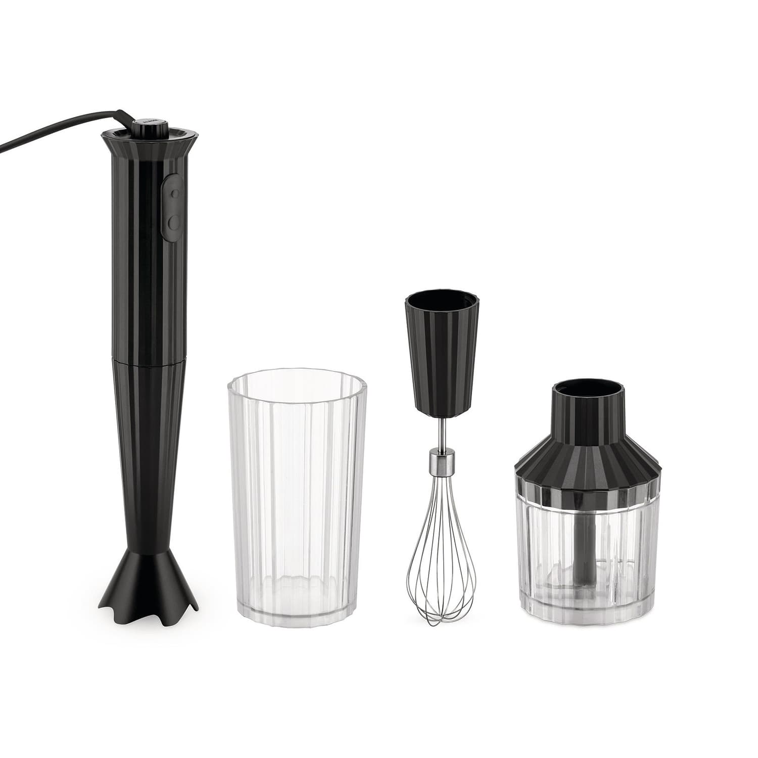 Alessi - Miscelatore ad immersione Plissé - Nero - Resina termoplastica - Designer Michele de Lucchi