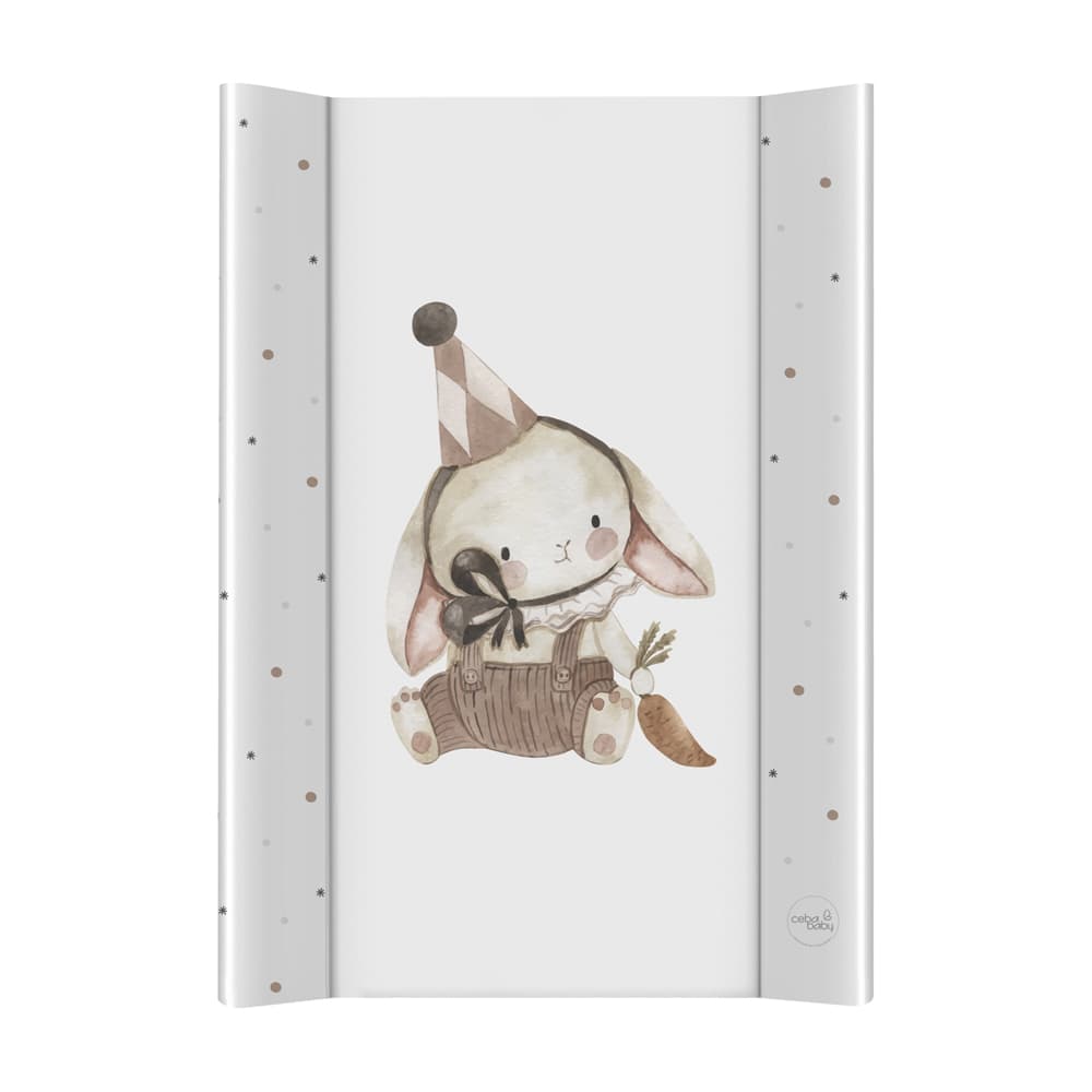 CEBA BABY Materassino fasciatoio a 2 lati con tavola rigida (50x70) Ultra Light Clown Bunny