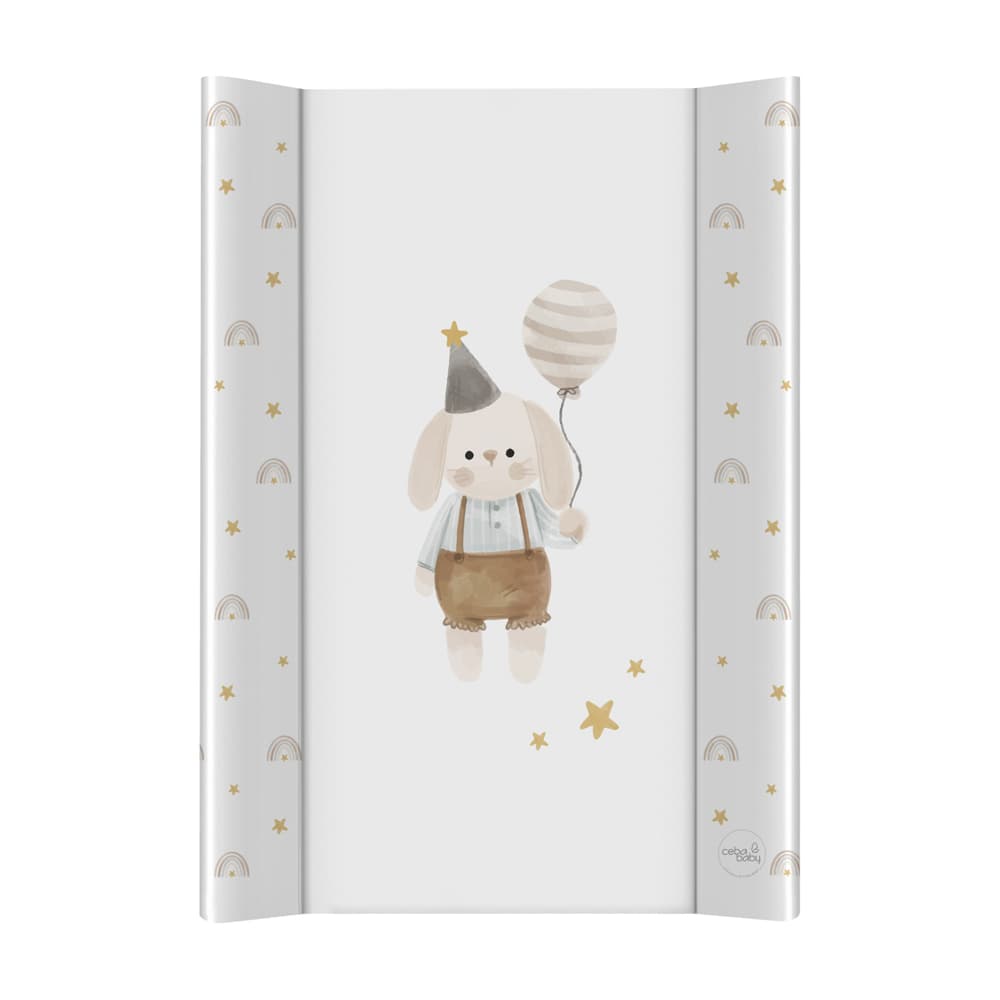 CEBA BABY Materassino Fasciatoio 2 Lati con Tavola Rigida (50x70) Ultra Light Birthday Bunny