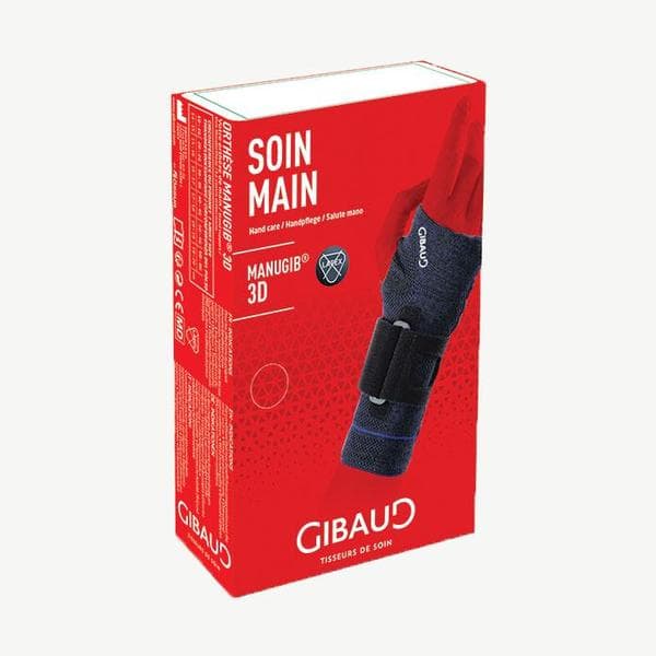 Gibaud Manugib 3D Tutore Polso e Mano Destro Taglia 1 - Supporto Ortopedico Stabilizzante