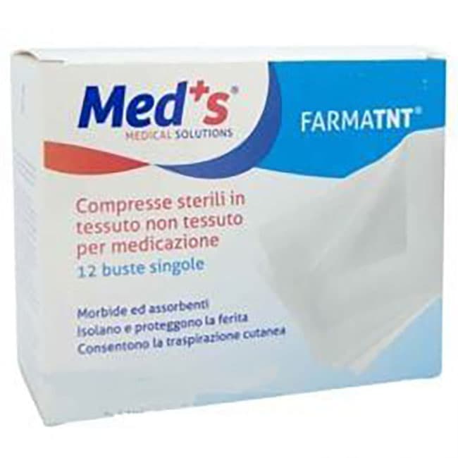 Farmac-zabban Garza Compressa Meds Tessuto Non Tessuto 7,5x7,5 12 Pezzi Peel Ope