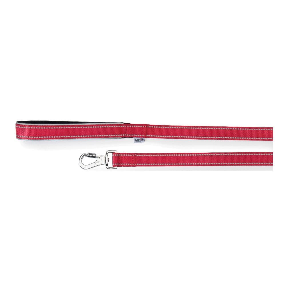 Camon Guinzaglio Reflex Con Maniglia In Neoprene Rosso 25 X 1200 Mm
