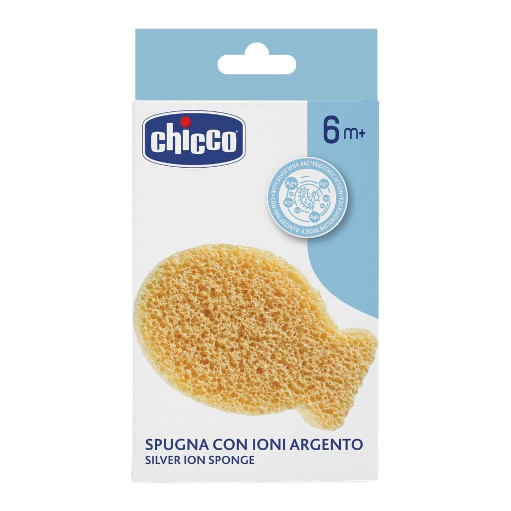 Chicco Spugna con Ioni Argento per il Bagnetto dei Bambini