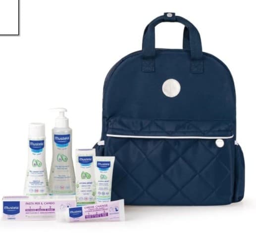 MUSTELA - ZAINO PRIME COCCOLE + SET BAGNO CORPO BAMBINO 0+MESI
