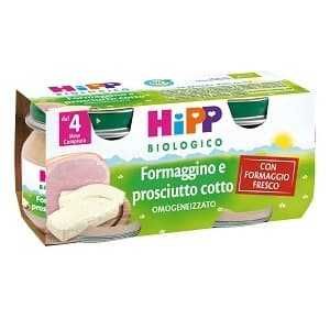 HIPP BIO - OMOGENIZZATO FORMAGGINO E PROSCIUTTO COTTO (4+ MESI ) 2X80 GR