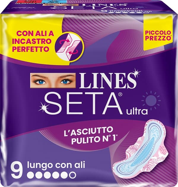LINES SETA ULTRA - ASSORBENTE LUNGO CON ALI GIORNO
