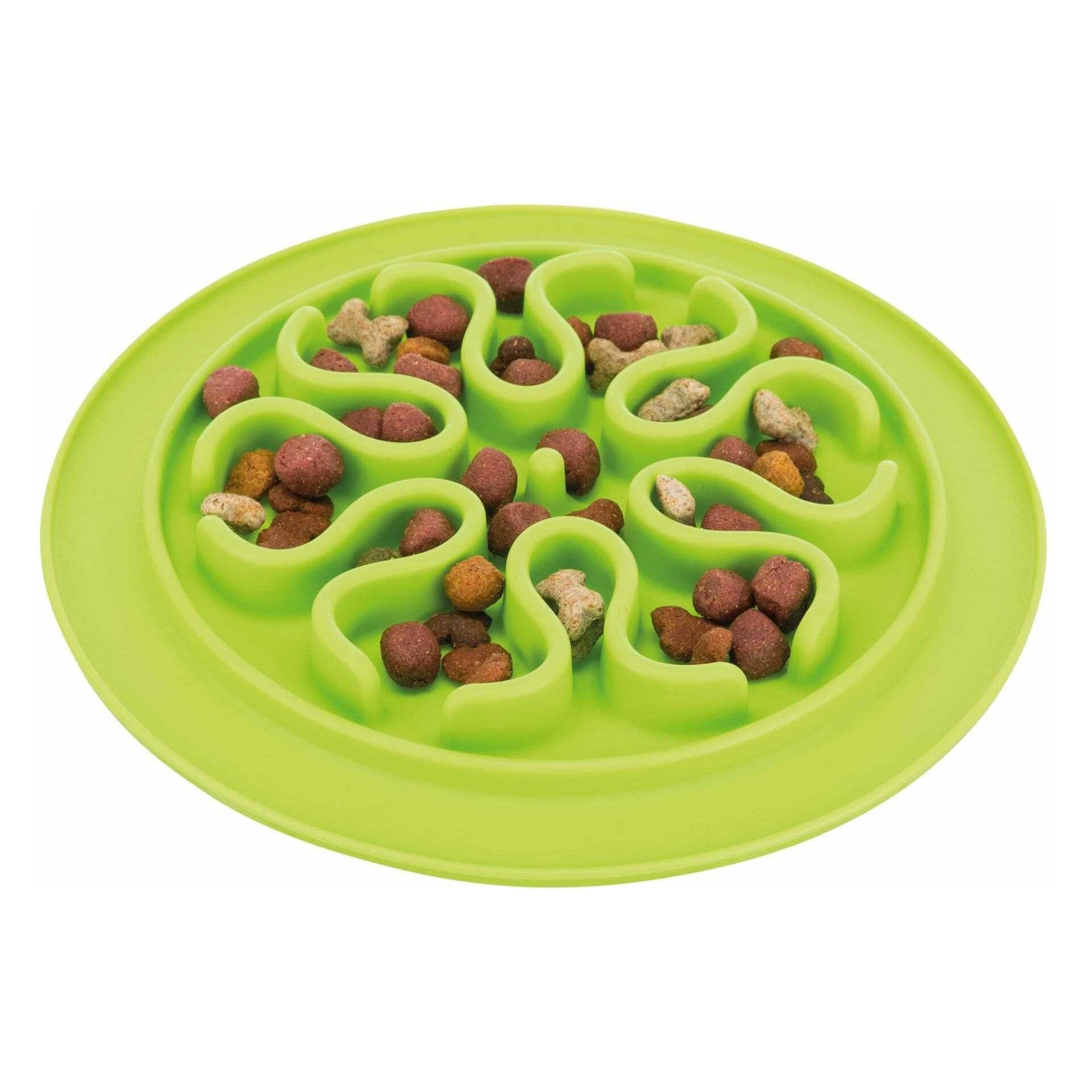 4x Trixie alimentazione lenta, Ciotola mangime + Dosatore