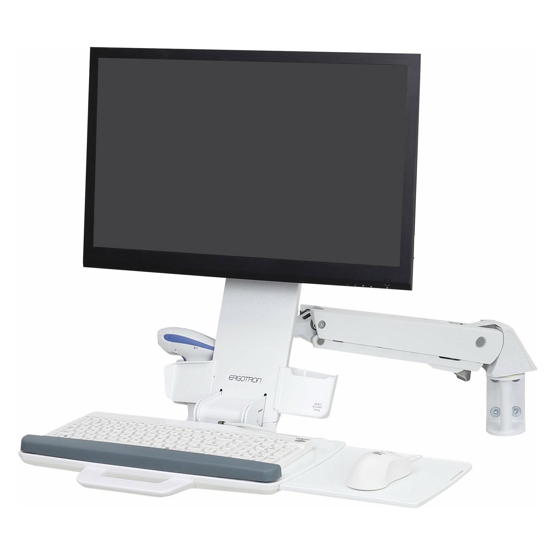 Ergotron Braccio Combo Styleview Con Piedistallo Combo (Muro, 24", 13.20 kg), Supporto per monitor, Bianco