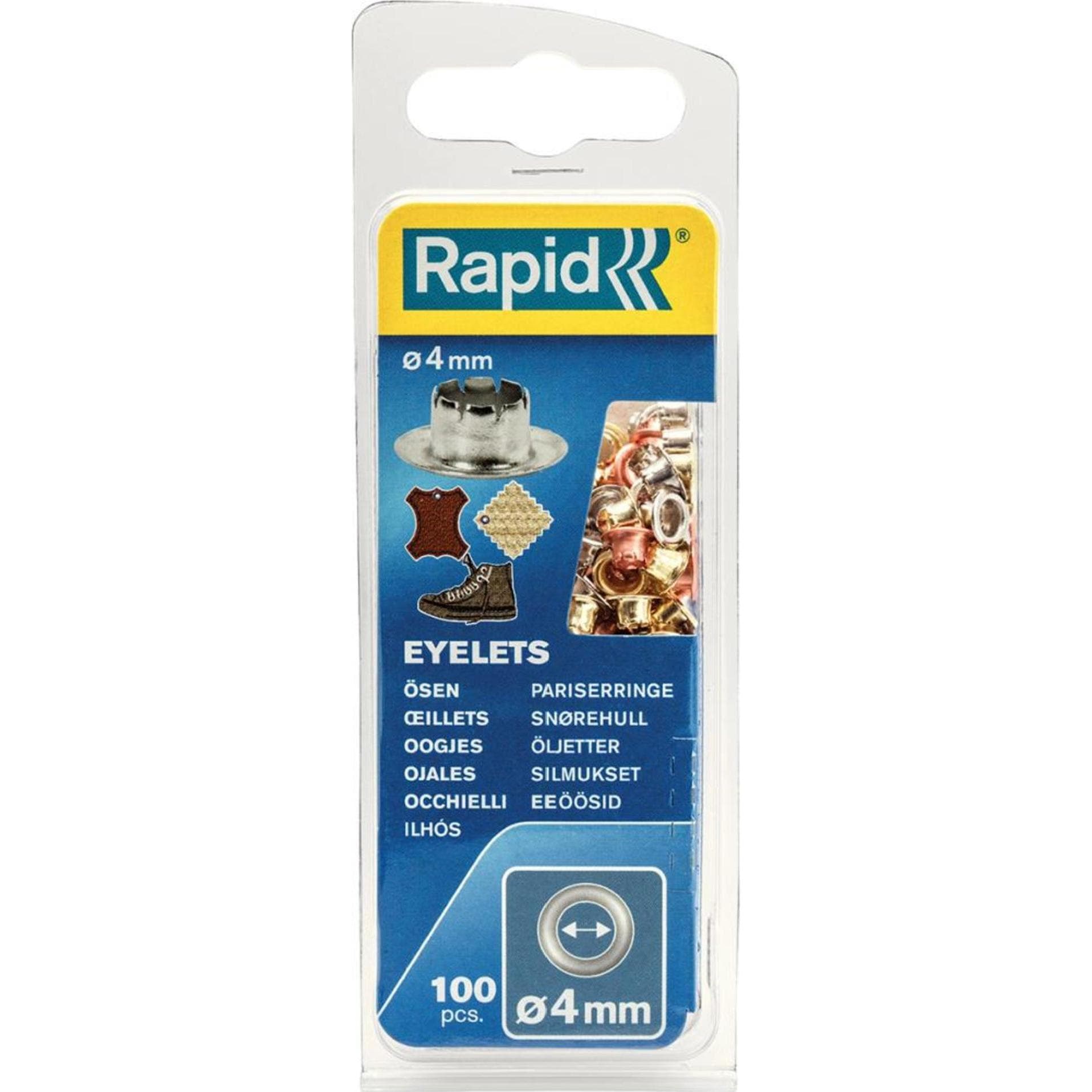 Rapid Occhielli 4mm 100 pezzi, Accessori cucito, Oro, Argento, Grigio