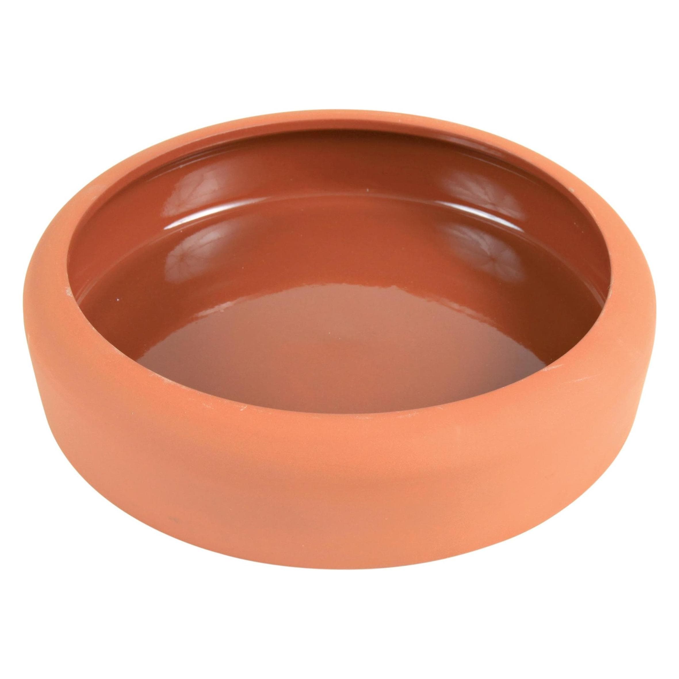 4x Trixie Ciotola in ceramica 600ml terracotta (60 cl), Ciotola mangime + Dosatore
