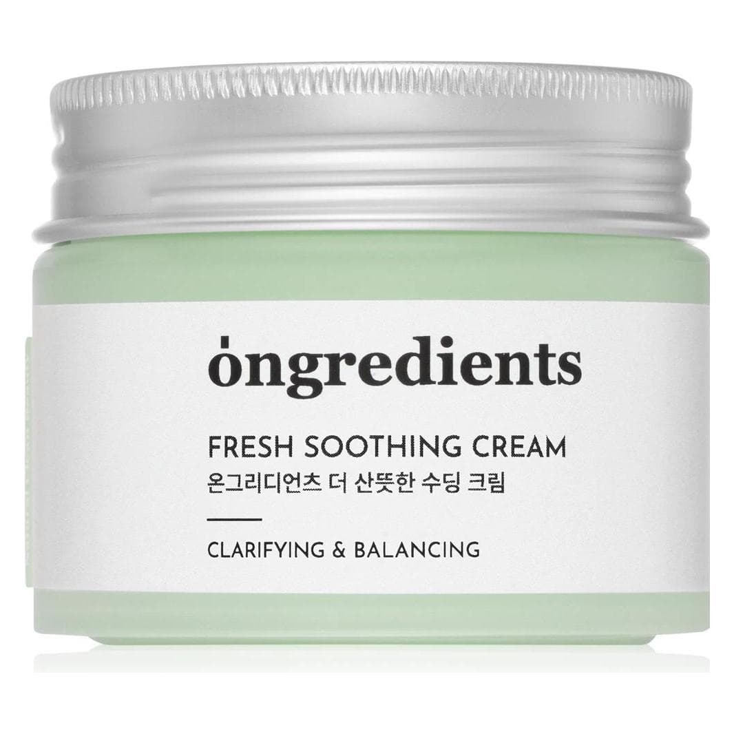 Ongredients, Crema viso, Fresh Soothing Cream Daily Moisturizing Cream with Niacinamide (50 ml, Crema da giorno)