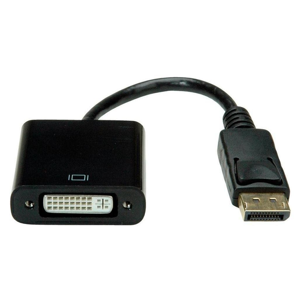 Value DisplayPort chiuso (DVI, 15 cm), Adattatore dati + video, Nero