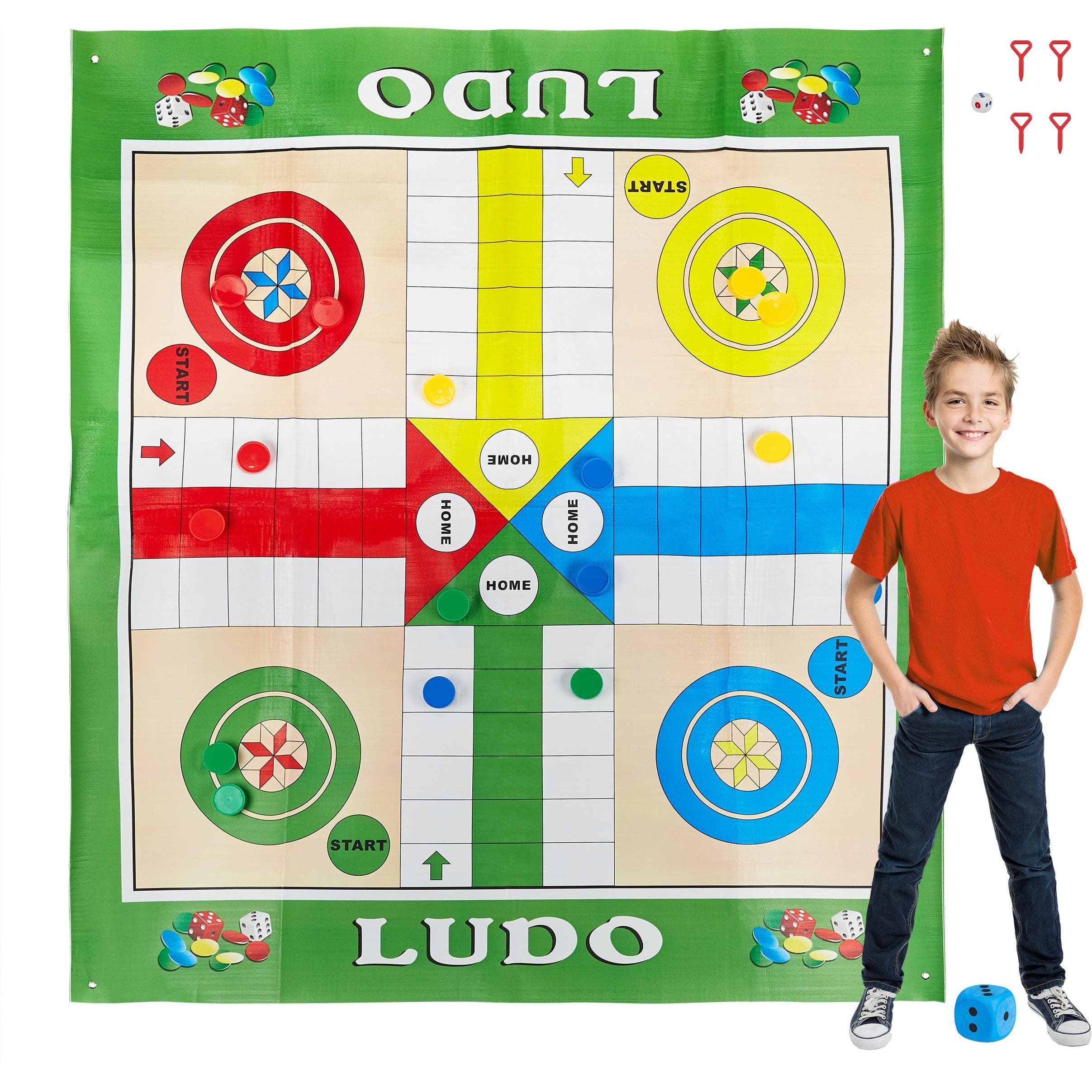 Relaxdays, Tappetino da gioco, Ludo (160 x 180 cm)