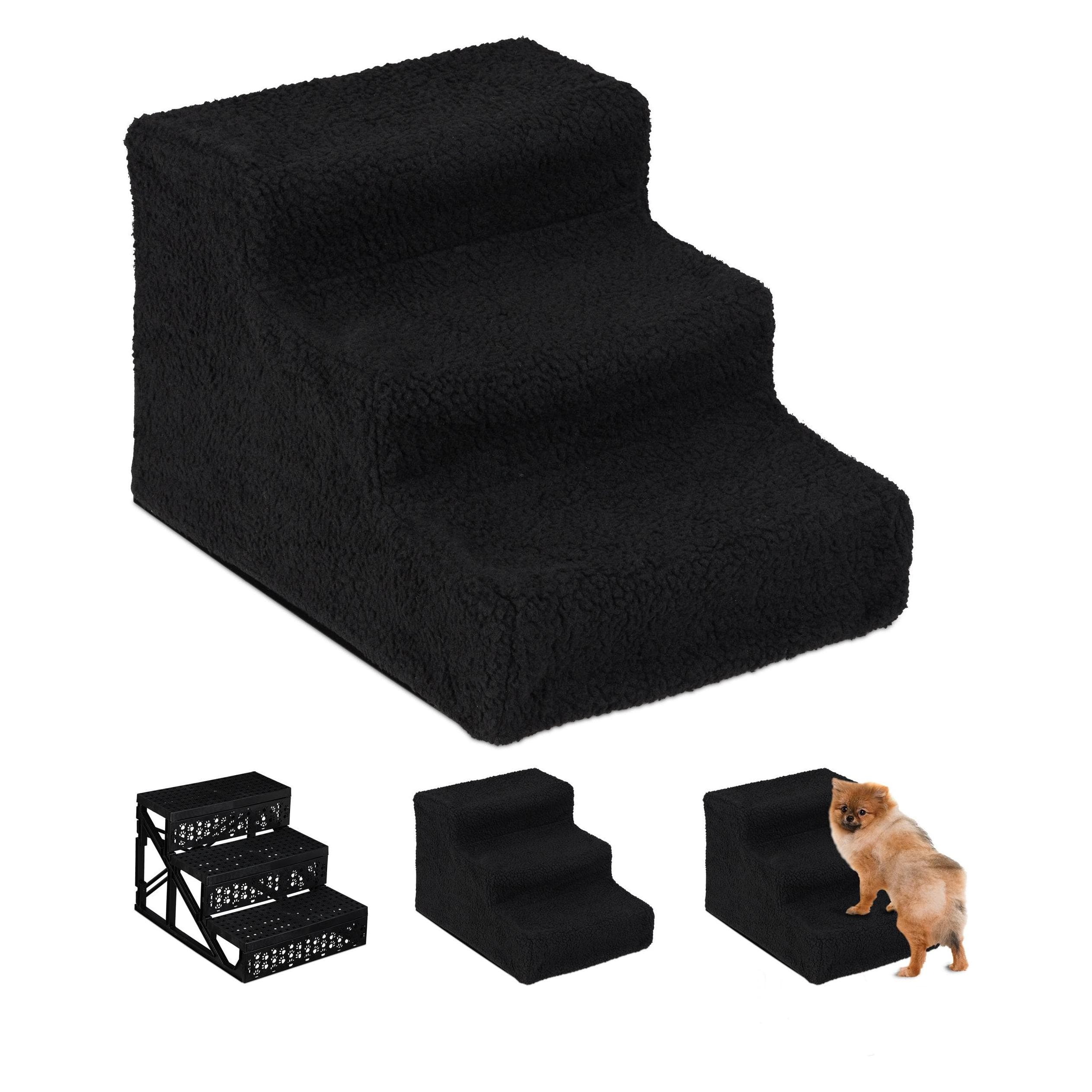 Relaxdays Scale per cani, 3 gradini (Cane, Gatto, Lavabile), Trasporto animali