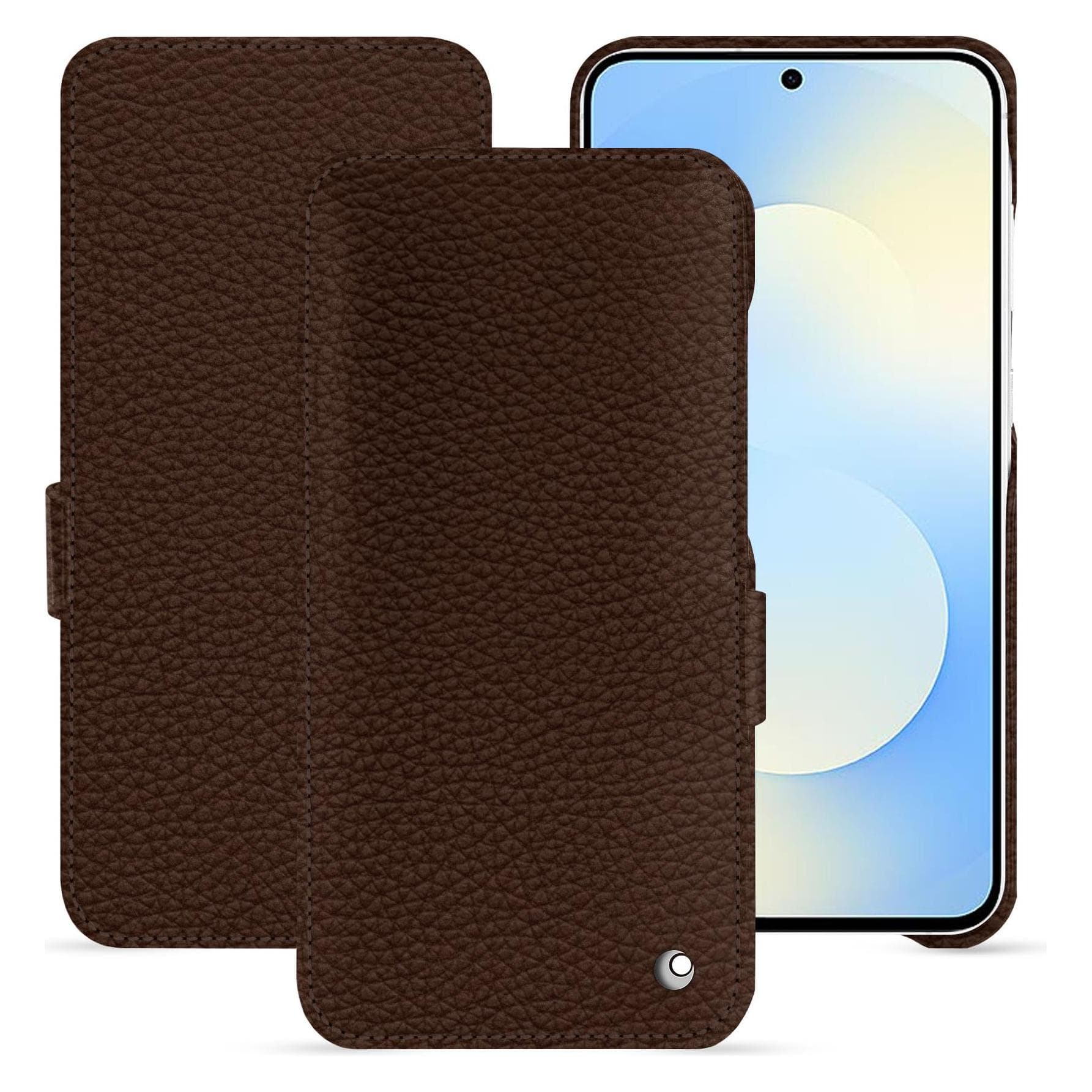 Noreve Lederschutzh??lle horizontal (Samsung Galaxy S25 FE), Cover smartphone, Marrone