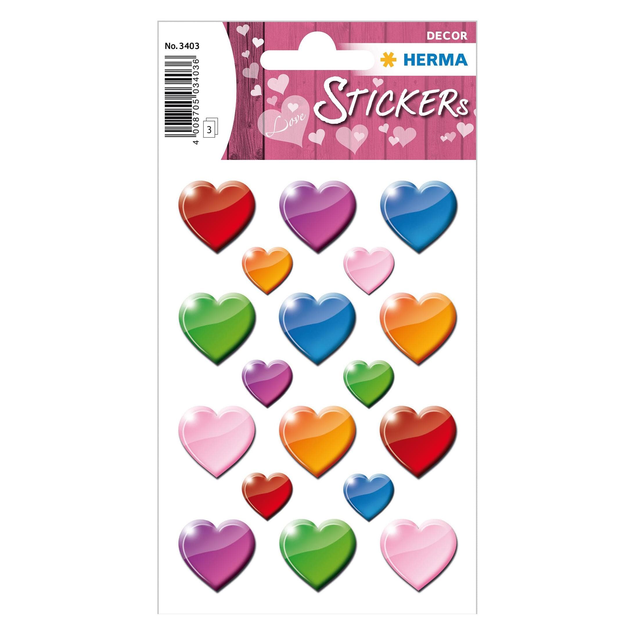 HERMA, Sticker, Cuori adesivi (54 Adesivo)