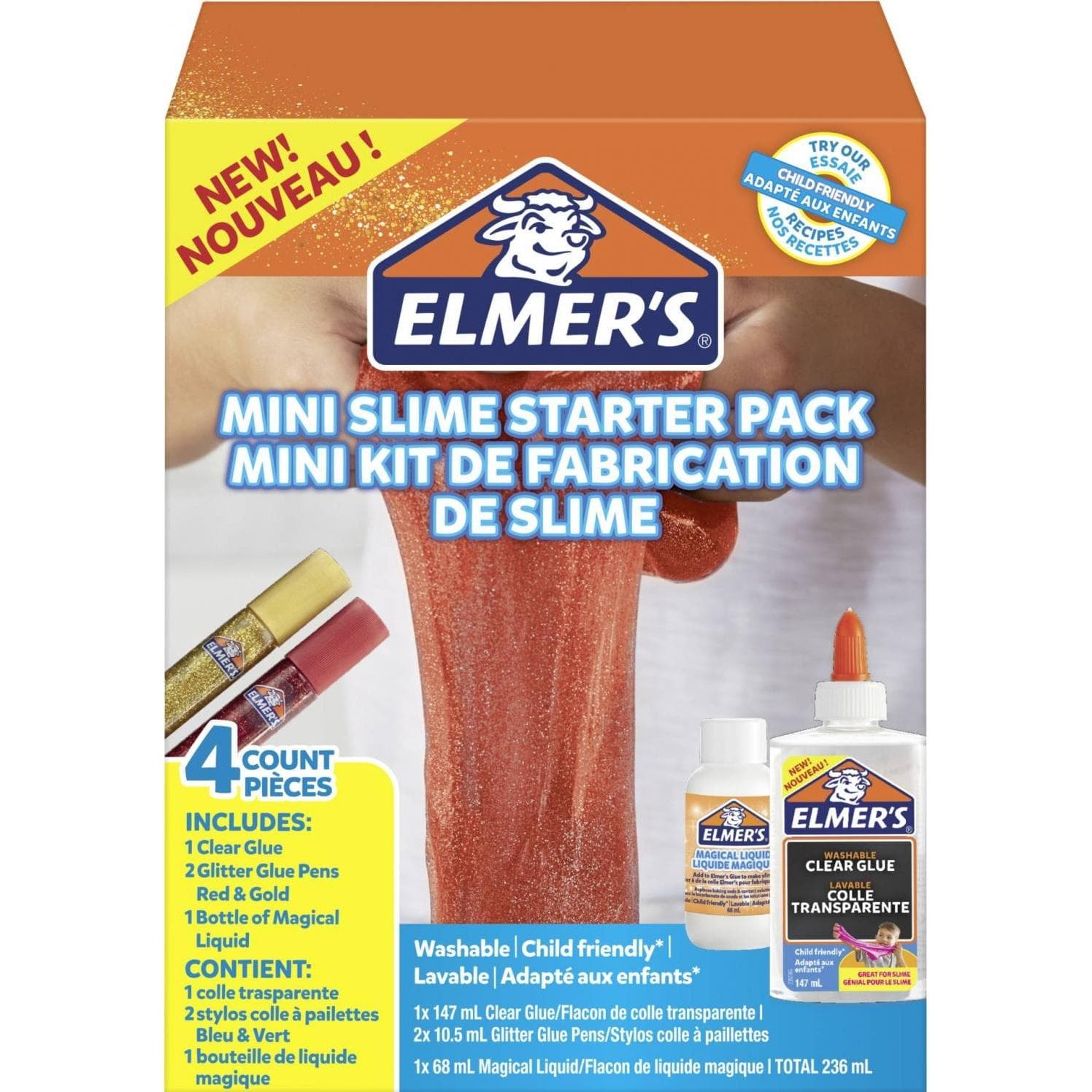 Elmer's, Colla, Mini Slime Kit ogni giorno (310 g, 147 ml)