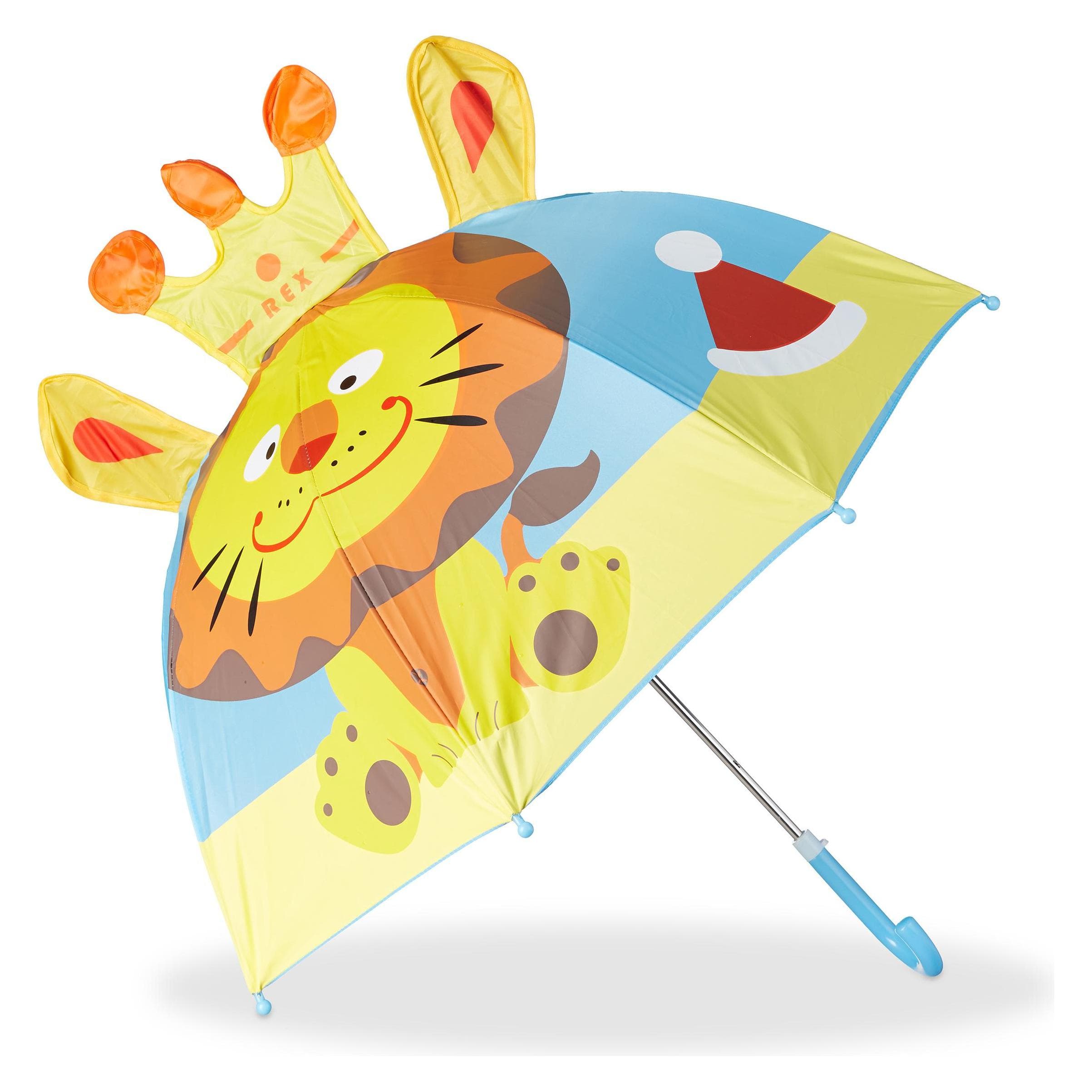 Relaxdays, Unisex, Ombrello, Ombrello per bambini colorato, Blu