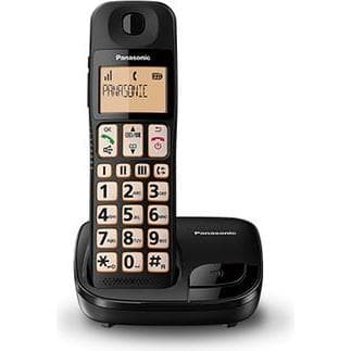 Panasonic Telefono DECT KX-TGE110 Identificazione del chiamante, Telefono, Nero