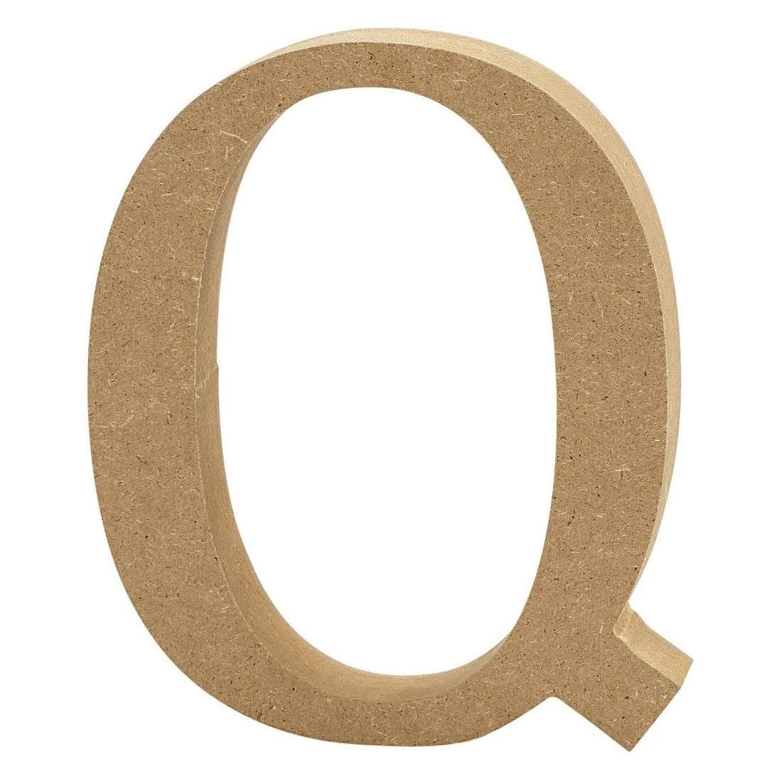 Creativ Company, Letterine in legno e stoffa, Lettera Q di legno