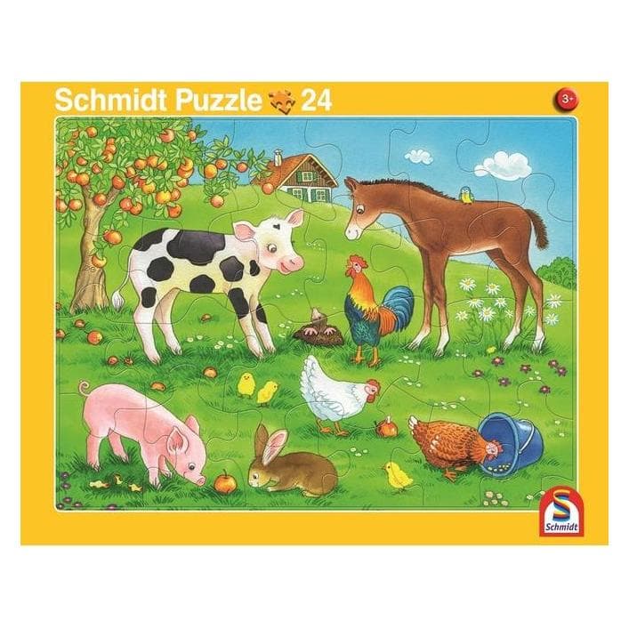 Schmidt Spiele Schmidt 2 puzzle a cornice 16/24T animali/animali bambini (16 pezzi)