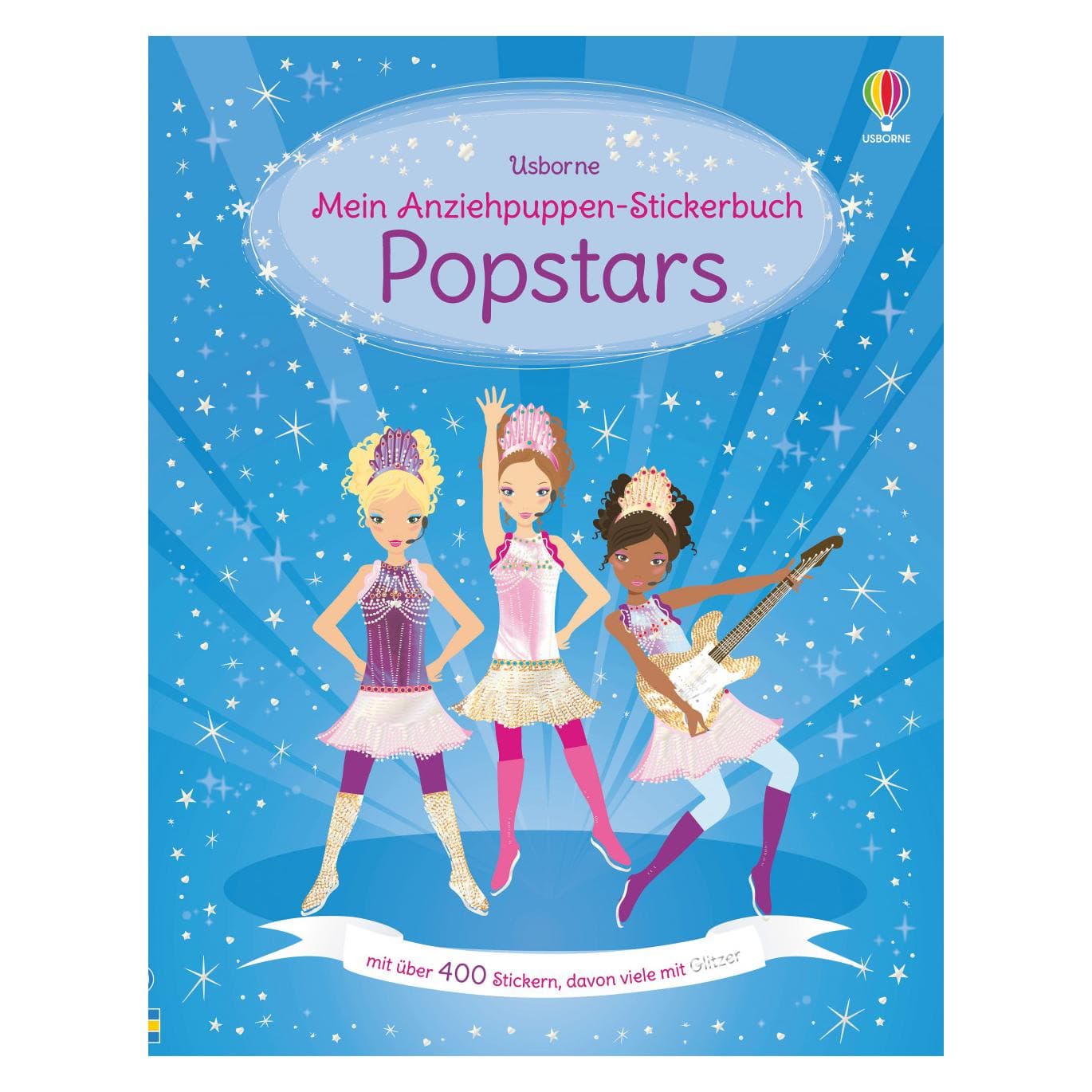 Usborne Publishing, Sticker, Mein Anziehpuppen-Stickerbuch: Popstars (400 Adesivo)