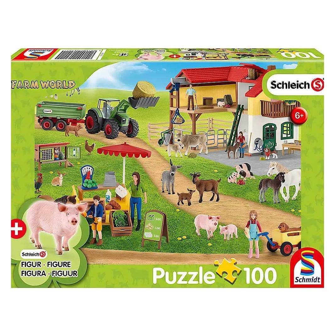 Schmidt Spiele Fattoria e negozio Farm World incl. figura originale (100 pezzi)