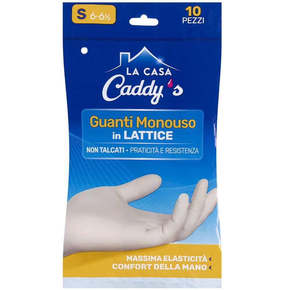 Caddy's Guanti Monouso in Lattice non Talcati Taglia S 10 Pezzi - -