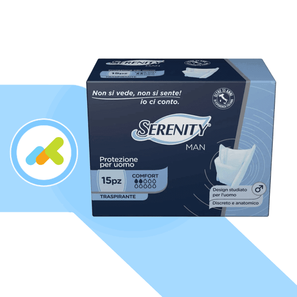 Serenity - Serenity Man Comfort | Assorbenti Traspiranti Maschili | Massimo Comfort E Protezione | 15 Pezzi Cf Comfort