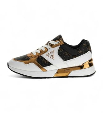 Guess per donna. FLFMICFAL12 Sneakers Mickay Runner con logo 4G in marrone (39), Basso, Stringhe, Casual