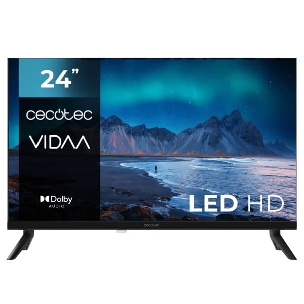 Smart TV LED Cecotec serie A5 ALH50024 da 24 con risoluzione HD - Sistema audio Dolby - Sistema operativo VIDAA - Wi-Fi integrato - 3 HDMI - 2 USB -