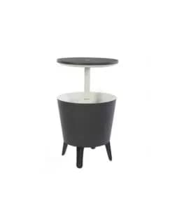 Tavolino portaghiaccio portatile keter "cool bar" grafite, 49,5x49,5x84,5 cm