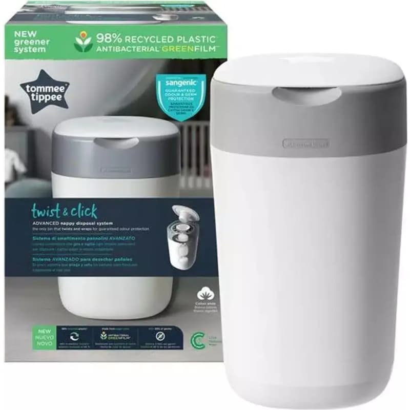 TOMMEE TIPPEE Twist & Click - Contenitore per Pannolini colore Bianco