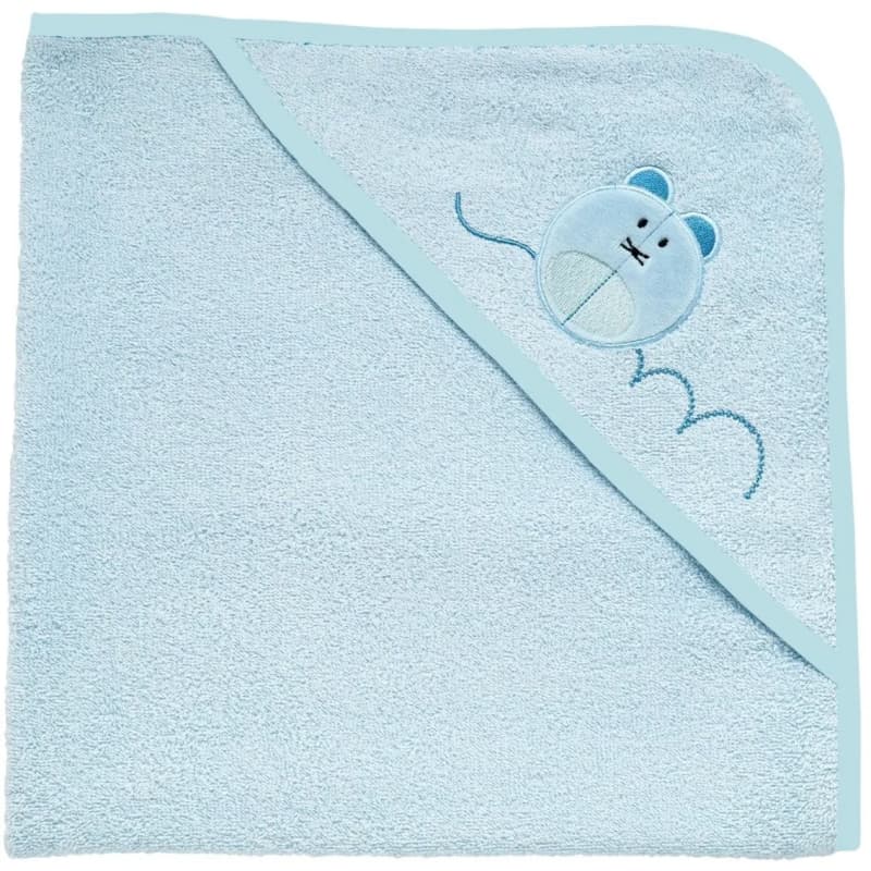 Chicco Accappatoio Quadrato In Cotone Con Topolino Azzurro 0M+