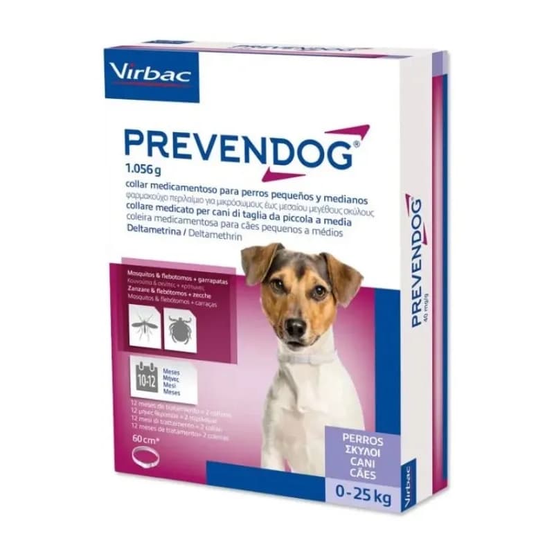VIRBAC Prevendog 1,056G - 1 Collare Antiparassitario Per Cani Da 0-25 Kg