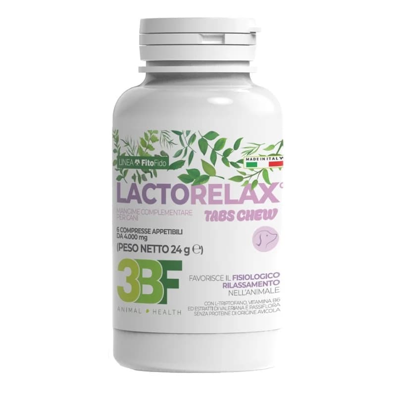TREBIFARMA Lactorelax Tabs Chew - Mangime complementare per cani con stress e ansia 6 compresse appetibili