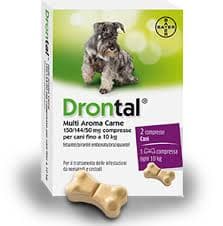 Drontal Multi Aroma Carne per Cani fino a 10kg (2 cpr)