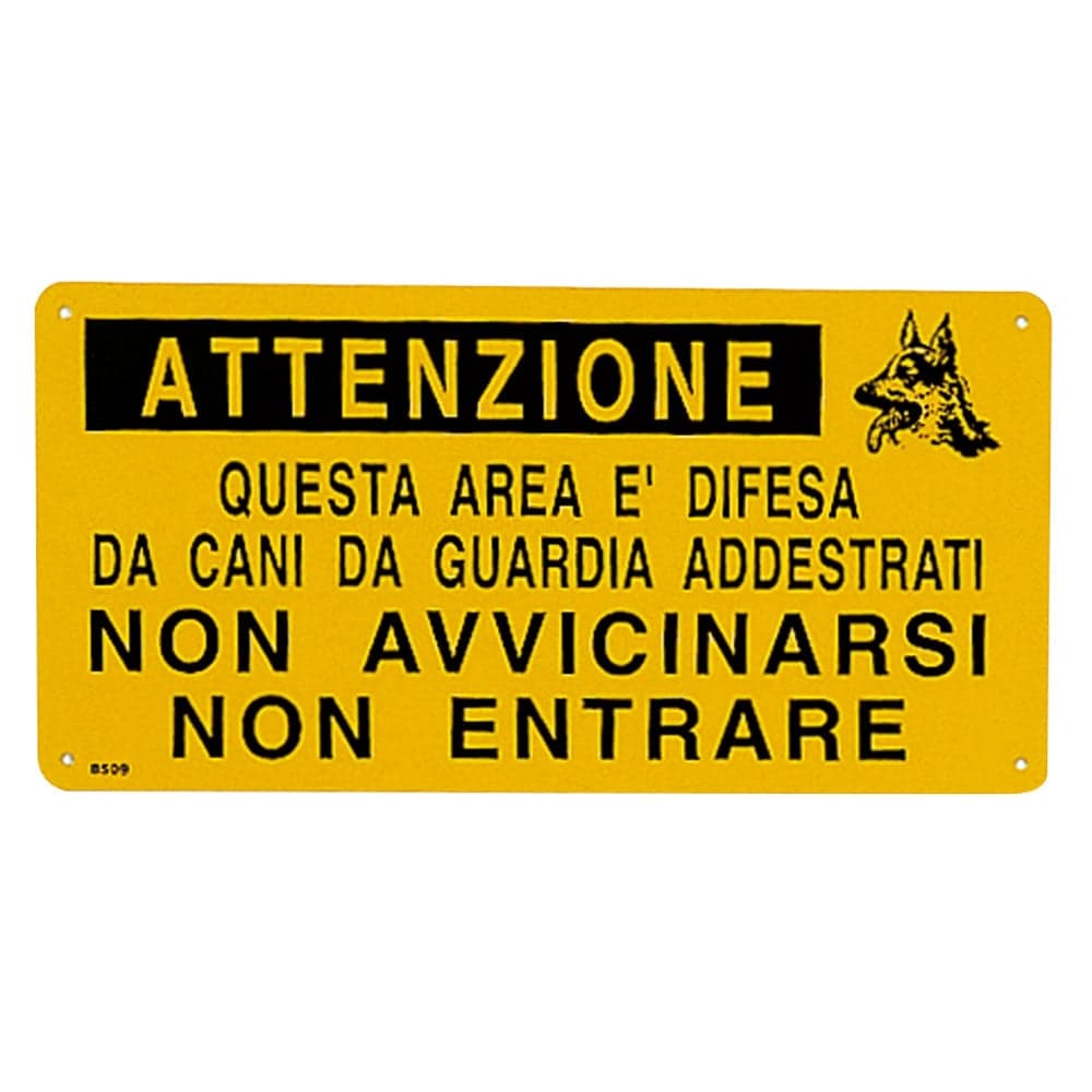 Camon Targa "Area difesa da cani addestrati"