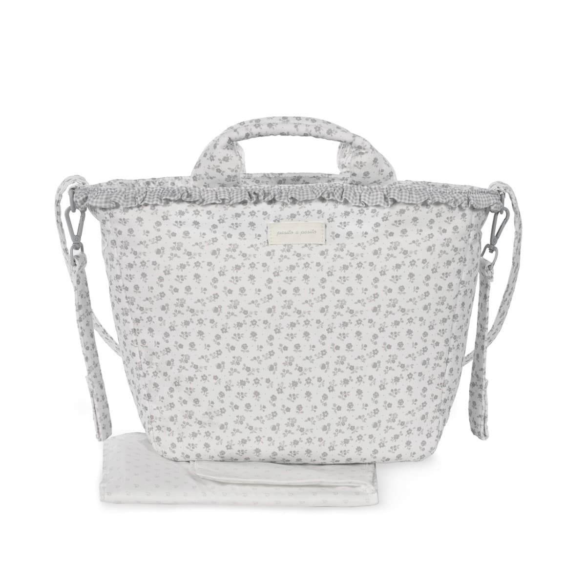 Borsa Fasciatoio Pasito a Pasito Little Bloom Flor Grigio