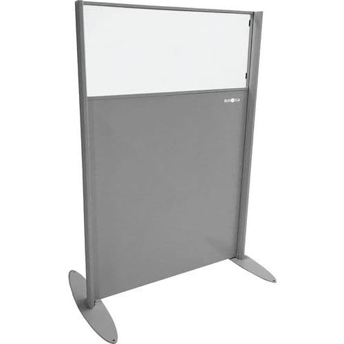 Parete di separazione semi-lamiera/plexi 150 cm elem part,