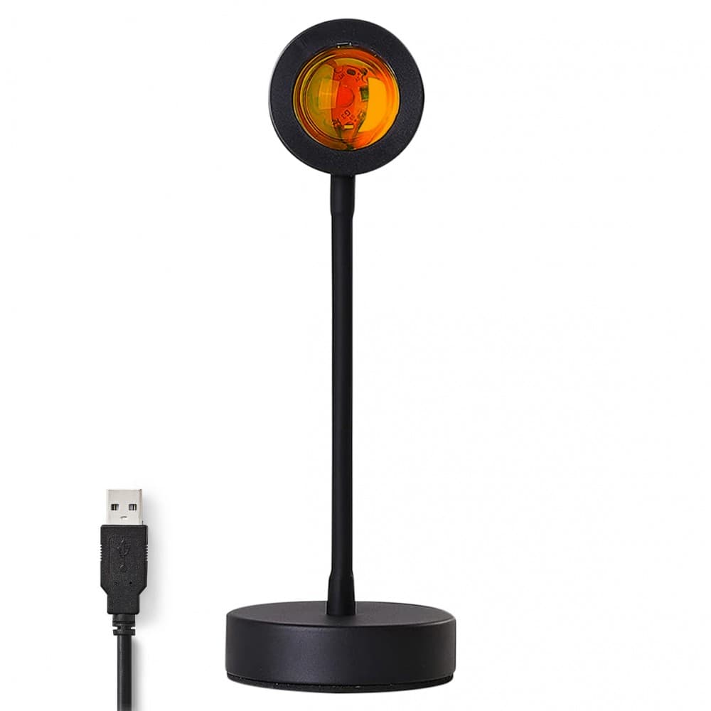Lampada Led Atmosfera USB Ruotabile TRAMONTO ROSSO 861155 Proietta Luce Parete