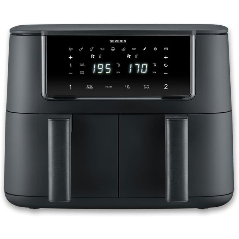 SEVERIN - SEVERIN Friggitrice Ad Aria FR2463 Potenza 2600 Watt Capacità 4 LT X2 11 Programmi